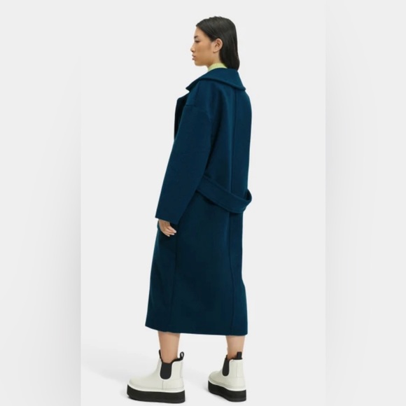 ❄️UGG❄️ Hattie Long Oversized Coat Dark Teal Size Small - Picture 4 of 10